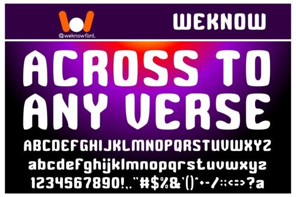 Across to Any Verse: A Display Font for Creative Branding