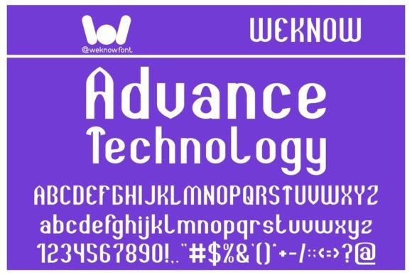 Advance Technology Font: A Modern Display Typeface for Designers
