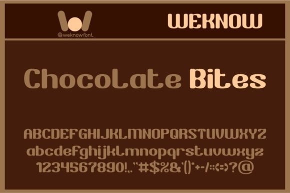 Chocolate Bites: A Fancy Display Font for Creative Brands