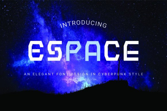 Espace: A Futuristic Display Font for Digital Innovation