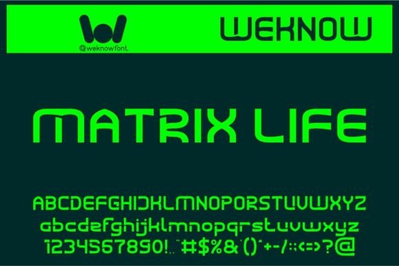 Matrix Life: A Techno Sci-Fi Font for Modern Design