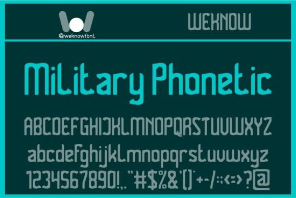 Military Phonetic: A Techno-Sci-Fi Display Typeface