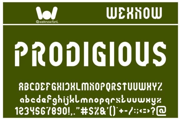 Prodigious: A Techno-Sci-Fi Font for Bold Design