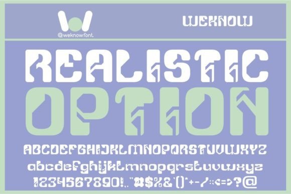 Realistic Option: A Techno-Sci-Fi Display Font