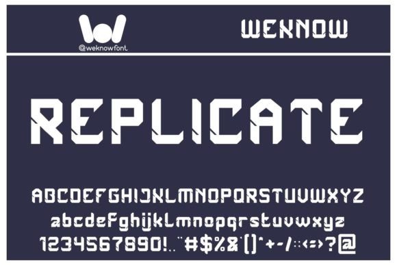 Replicate: A Cool Techno-Style Display Font for Bold Design