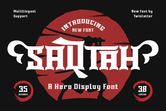 Saqtah: A Bold Typeface for Heroic Designs