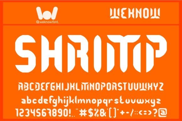 Shrimp: A Versatile Techno Display Font for Modern Design