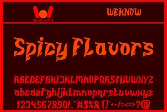 Spicy Flavors: A Bold Display Font for Creative Projects