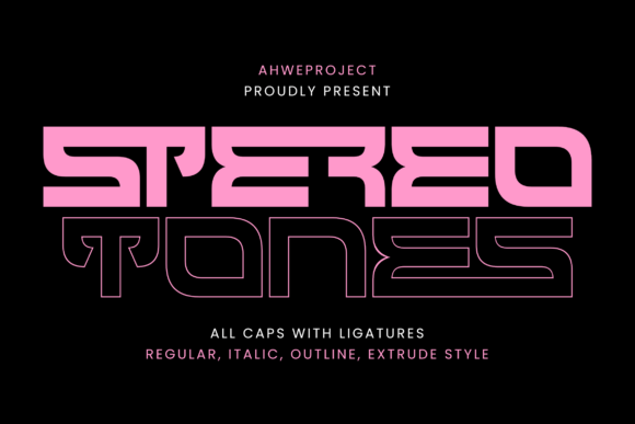 Stereotones: A Modern Display Font with Dynamic Energy