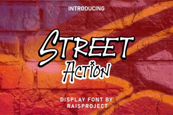 Street Action: Bold Graffiti Font for Modern Designs