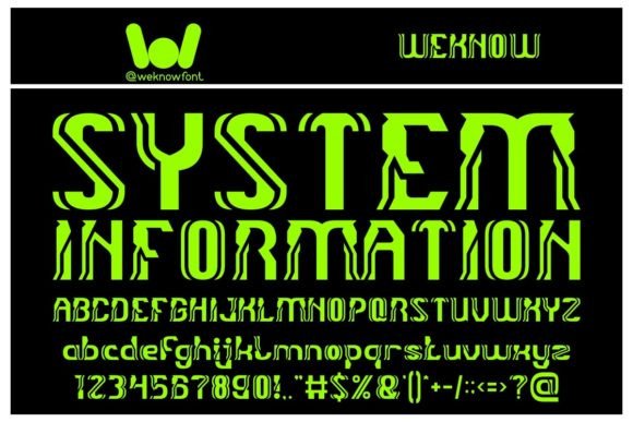 System Information: A Techno-Sci-Fi Display Font for Modern Design