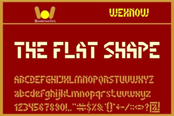 The Flat Shape: A Modern Font for Bold Projects
